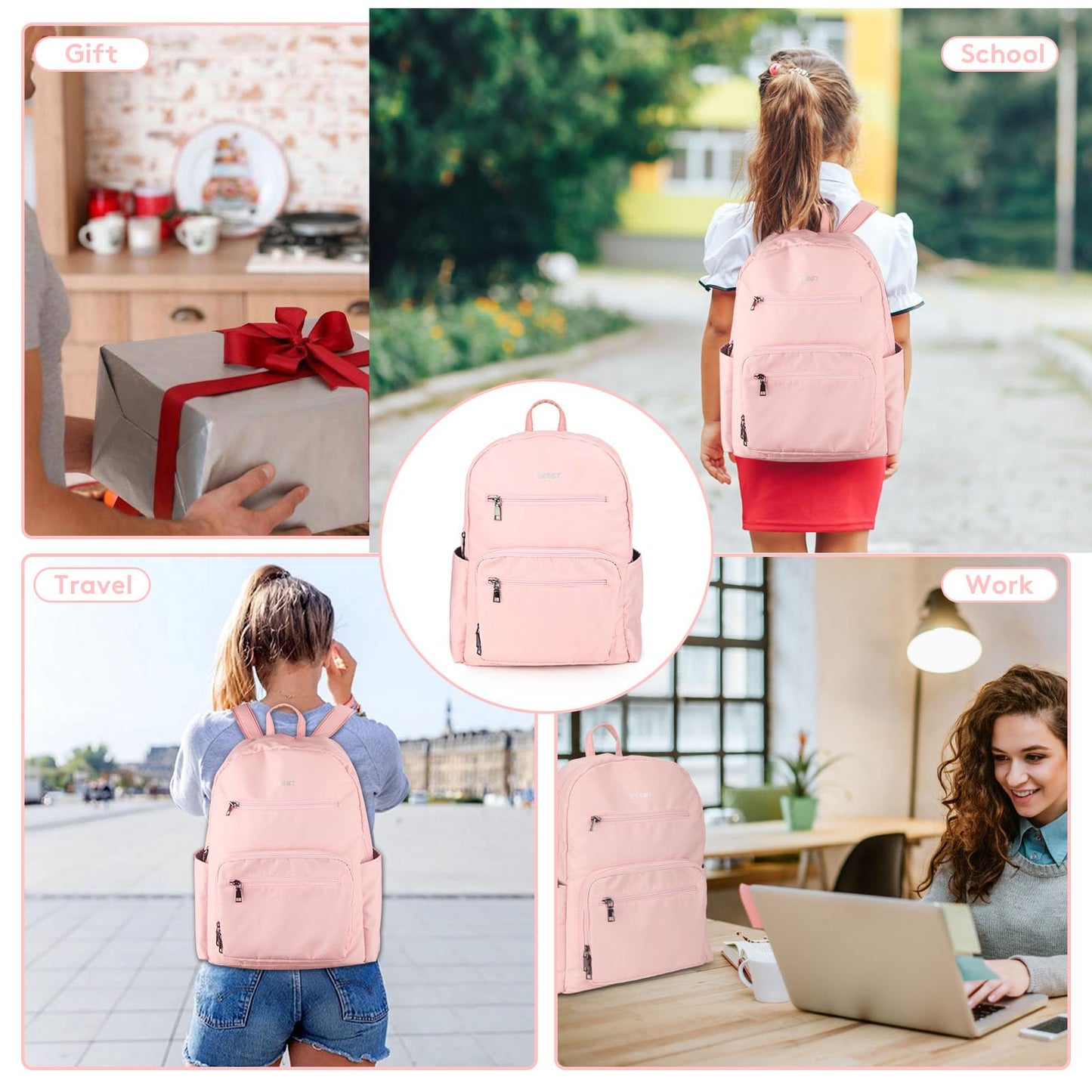 likraft Crochet Blocking Board with 50 Pins (8 inches) and Pink Crochet Bag Organizer – Stylish Water-Resistant Yarn Storage & Granny Square Blocking Set for Crocheters on The Go
