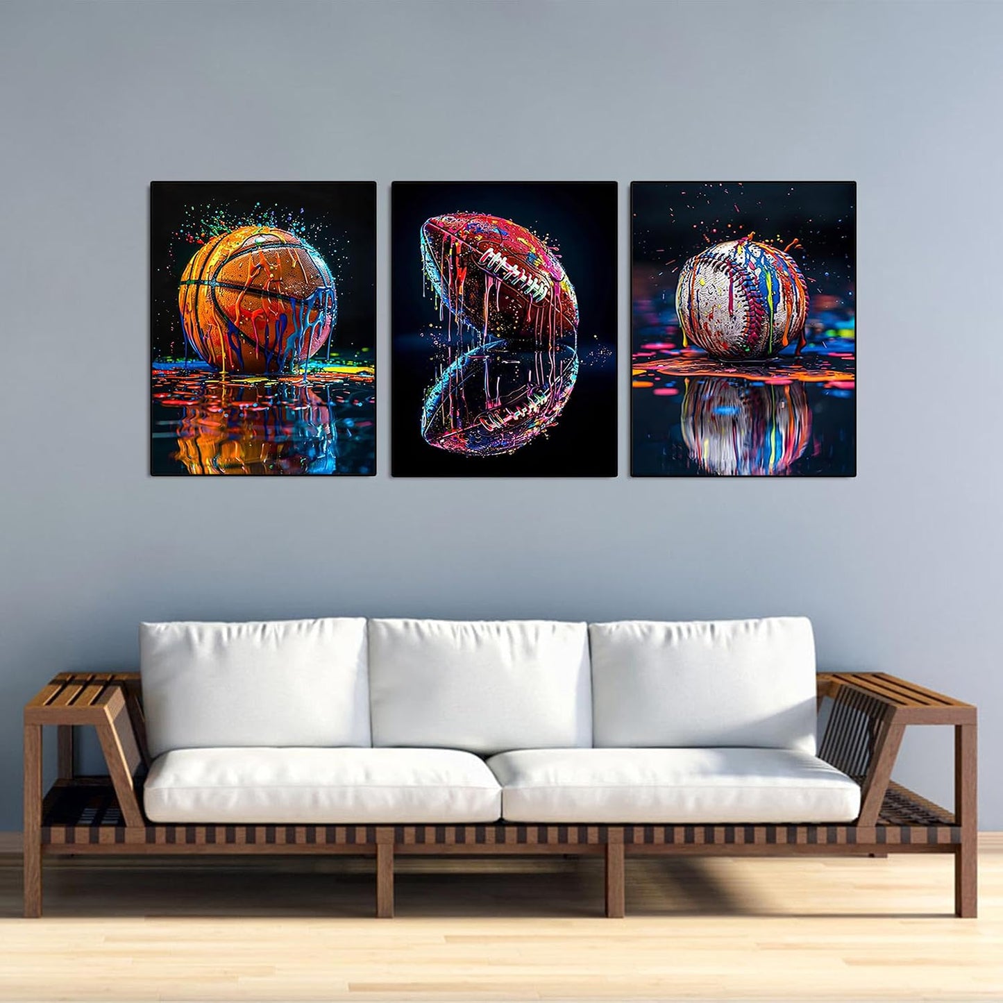 YOLENIXDiamond Art Kits for Adults Beginner,3 Pack Graffiti Sport DIY Modern Diamond Painting Kits 5D Diamond Dots Gem Art Crafts with Tools,Round Full Drill Crafts for Home Wall Decor&Gift-12x16in
