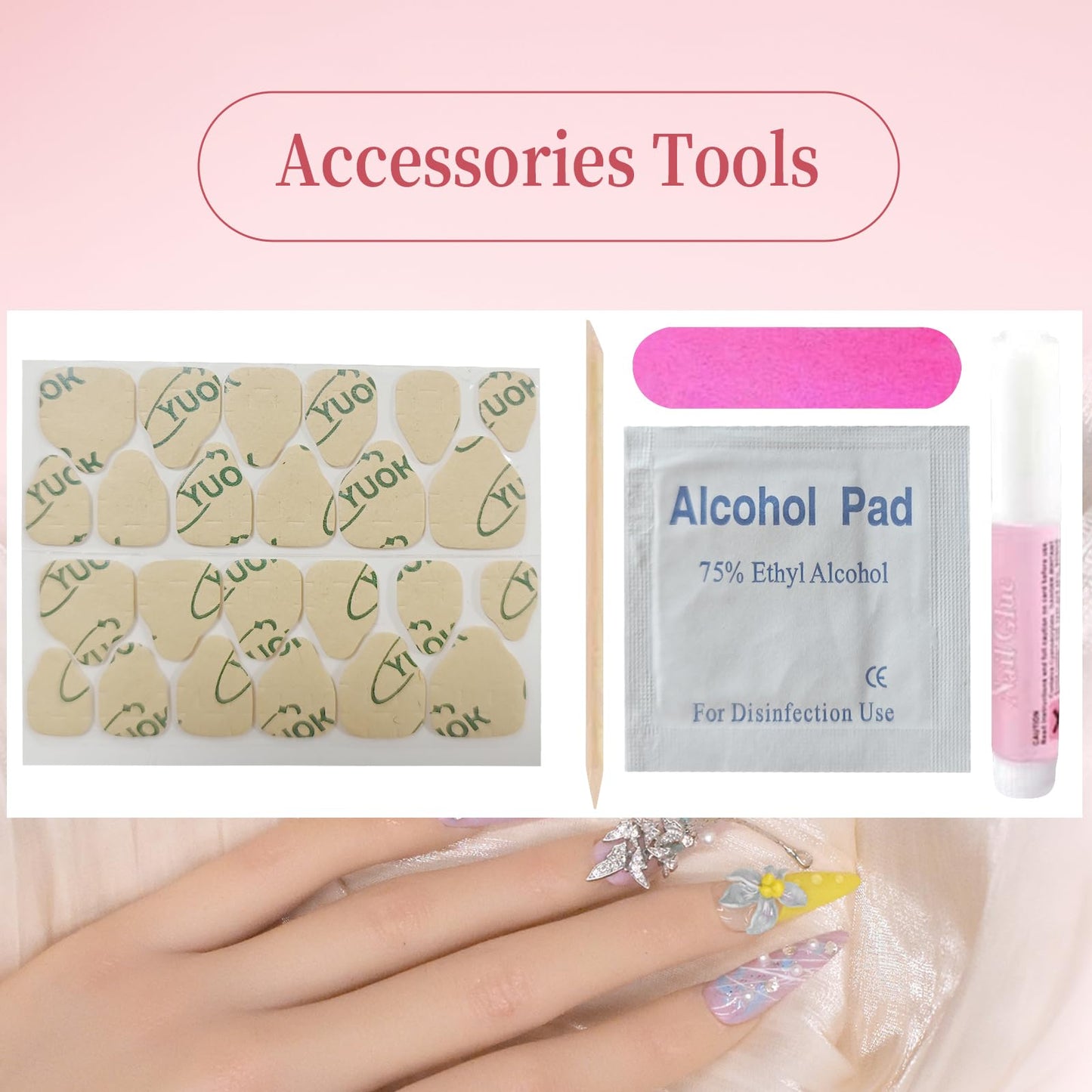 10Pcs(1Pack) Handmade Press On Nails Long Almond Nails 30mm Berry Dream Nails Pink Purple Green 3D Glossy Cute Pastel Nail Art for Women Party Holiday Daily Wear Size L