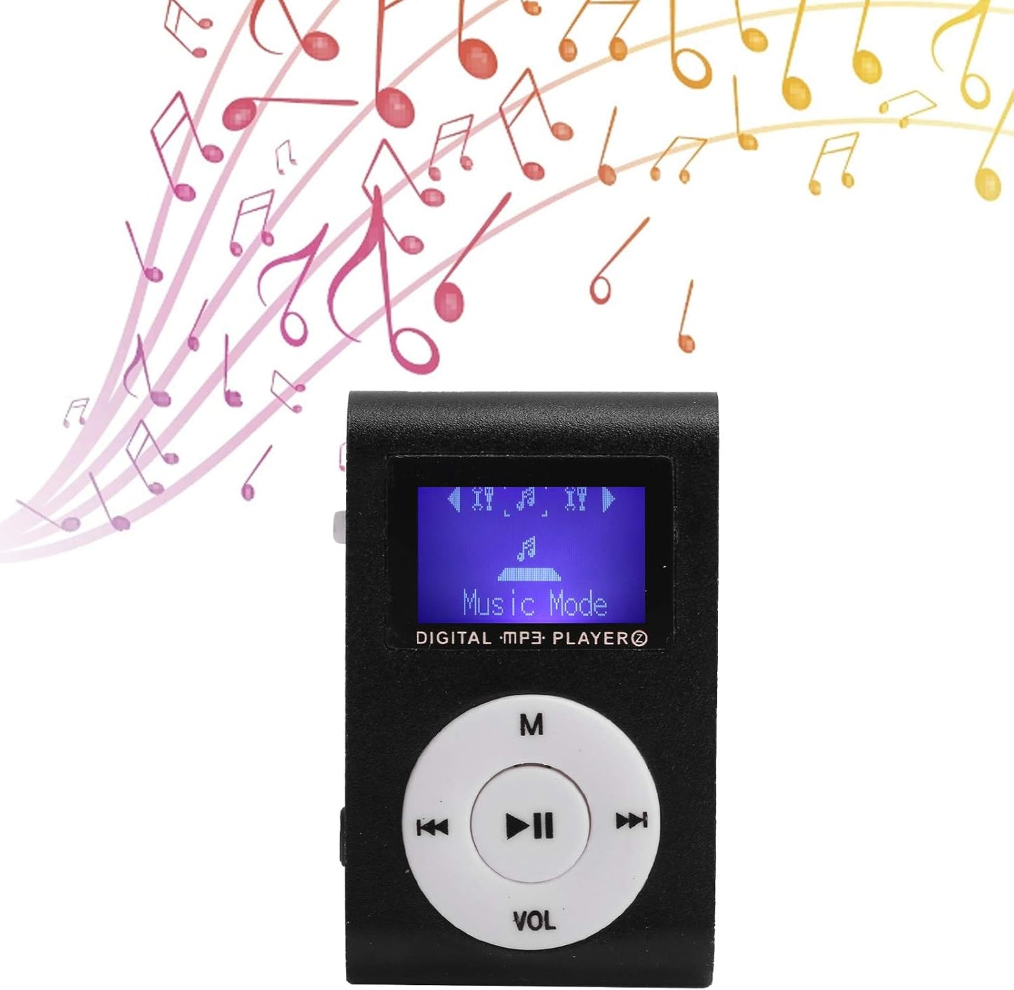 Zerone MP3 5+ 32GB Mini Player with Back Clip, Portable Digital Music Player with LCD Screen, Hours Long Battery Life