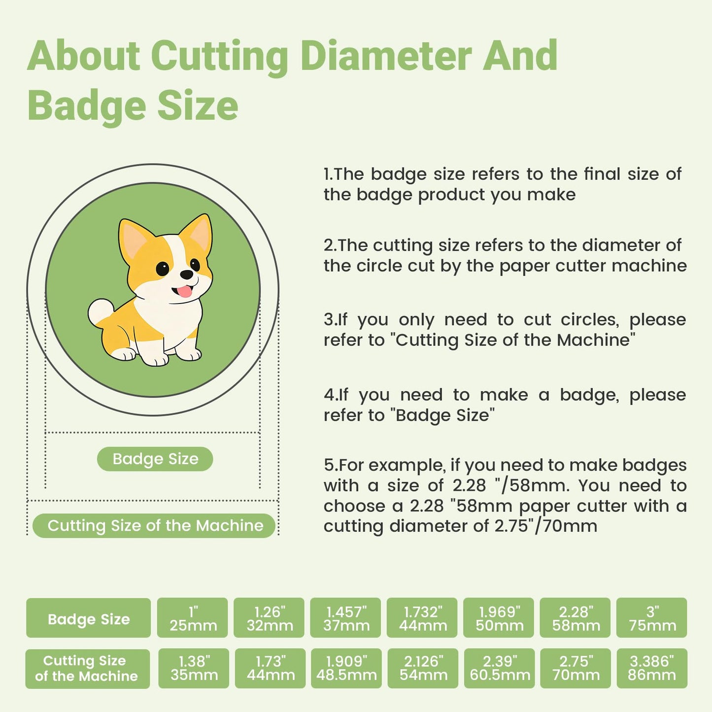 1"/25mm Button Paper Cutter, 1.38”/35mm Diameter Circle Cutter Circle Punch, 1.38”Graphics Punch Cutter, 35mm Die Cut Machine for Making 1"/25mm Mode Buttons Machine(1.38”Cutting Diameter)