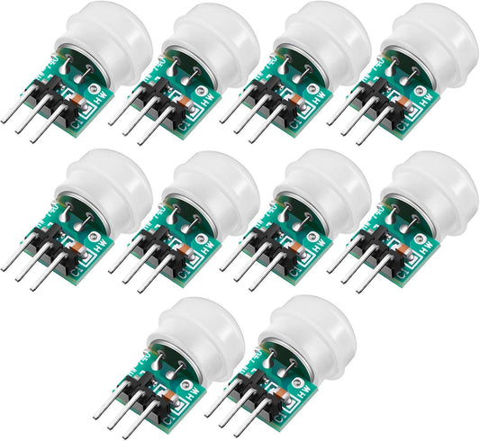 Weewooday 10 Am312 2.7v 12v Pieces Pir Sensor Mini Pir Motion Sensor Infrared Human Body Pyroelectric Infrared Motion