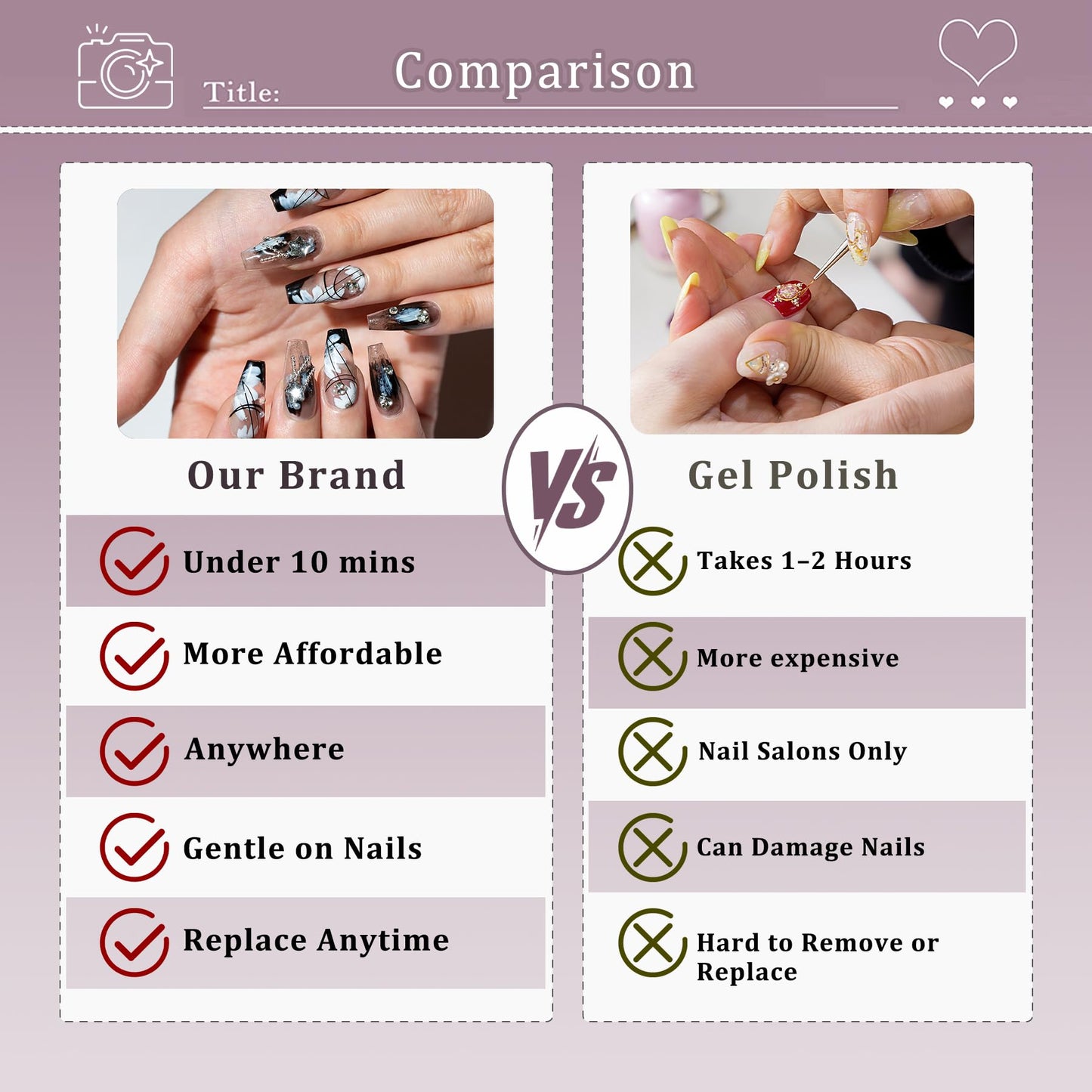 Hantyer Black Press on Nails with 3D Floral Carving, Skull & Cross Charms, Long Stiletto Glossy Punk Fake Nails, Reusable Edgy Gothic False Nails for Women Concert Night Party (Size S)