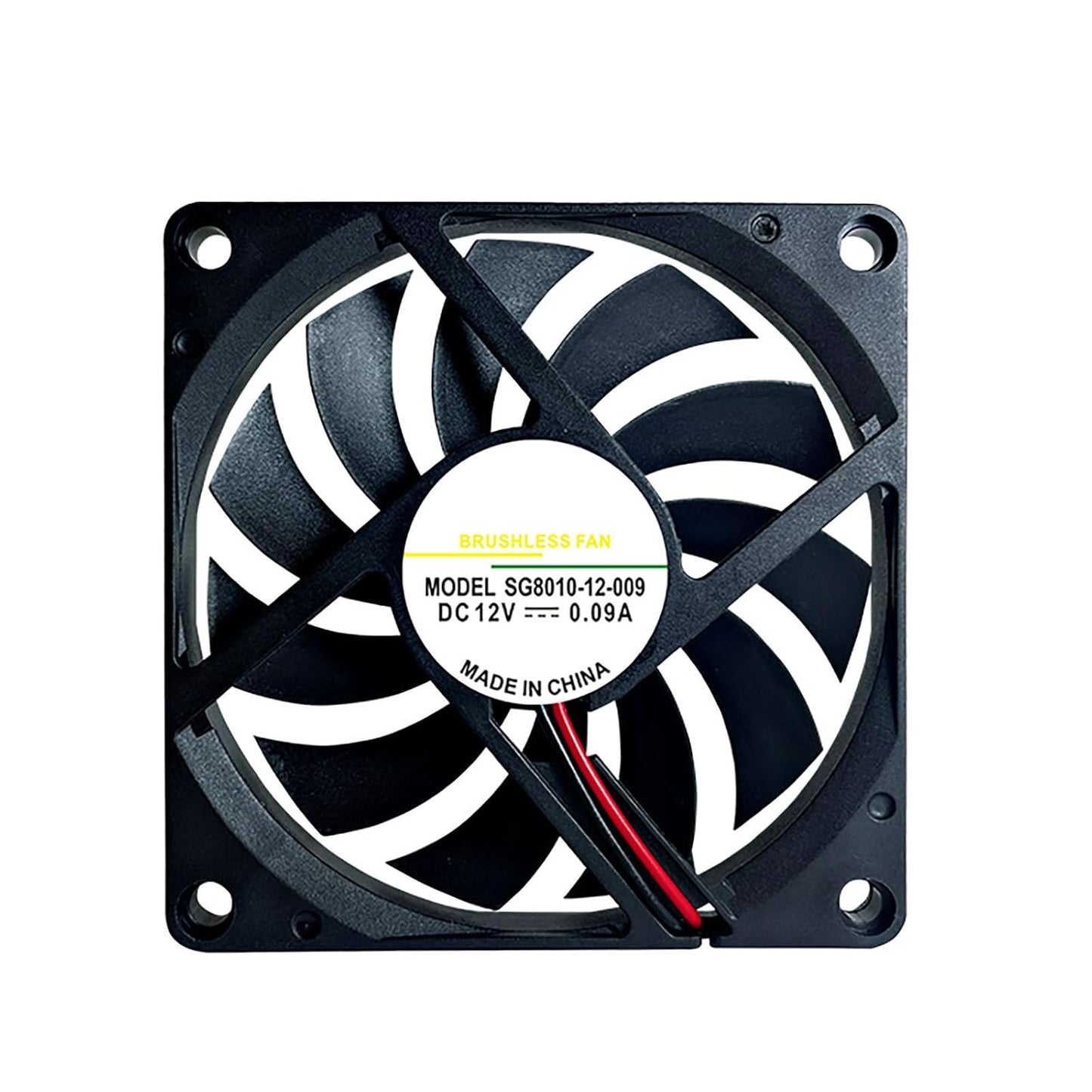 DUJVCZB 8CM 8010 80mm SG8010-12-009 80mm 10mm 12V 0.09A 3D Case Fan Dual Ball Bearings x DC Brushless Cooling Fans