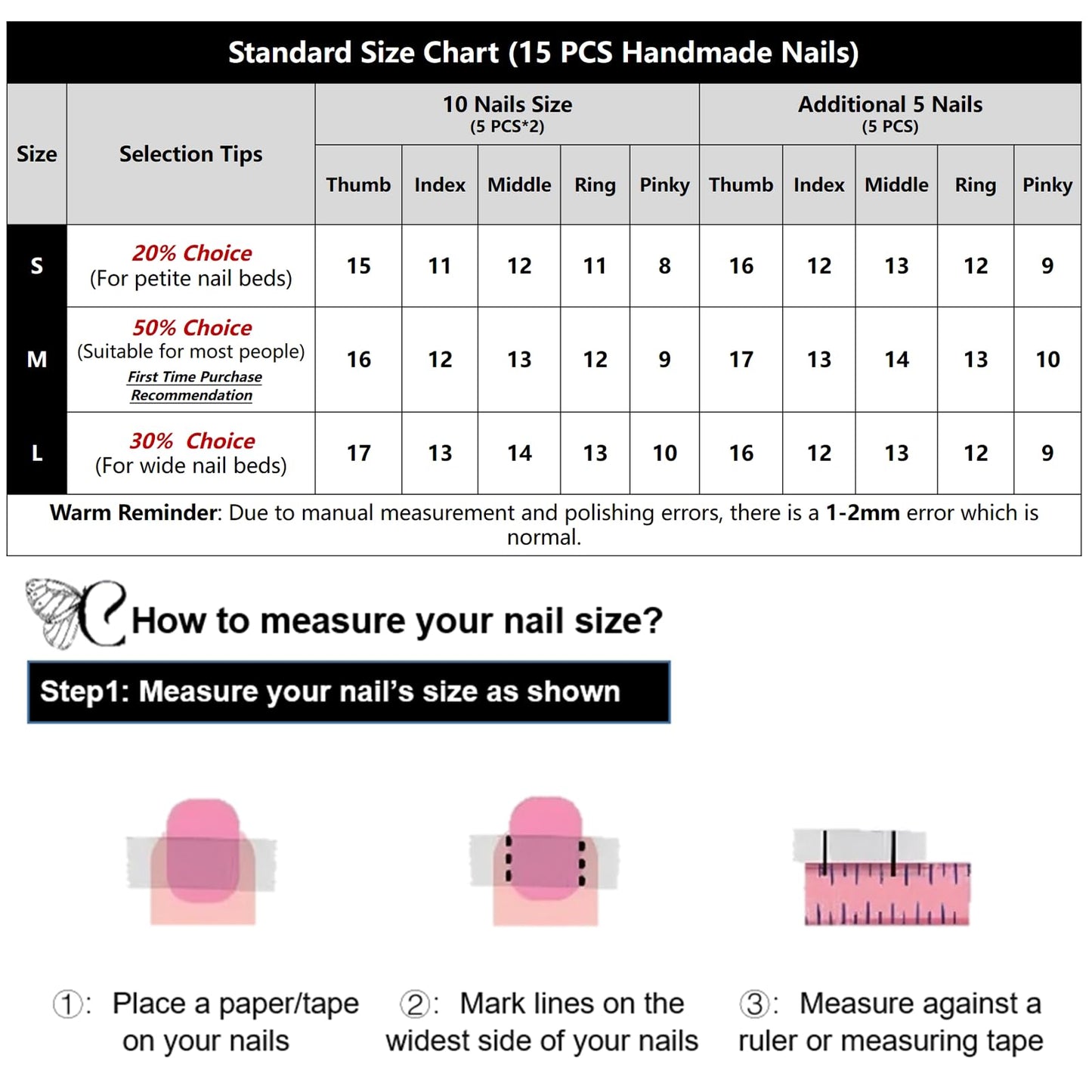 Press On Nails Thick Acrylic Short Nails Handmade Press On Nails Short Square 3D Pink Cat Eye Nails Gifts For Women COOLYOUNG 15 PCS, Size M