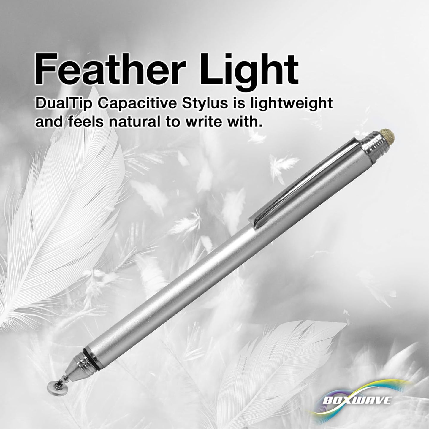 BoxWave (11.0 Stylus Pen Compatible with Lenovo Idea Tab in) - DualTip Capacitive Stylus, Fiber Tip Disc Tip Capacitive
