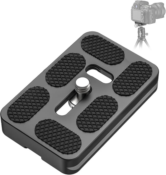 CAVIX PU-60 1/4-20 (37g) Aluminum Alloy Universal Arca-Swiss Quick Release Plate Includes Screw, Compact & Lightweight