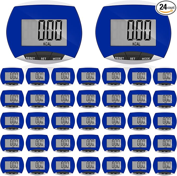 Weewooday Pedometer for Walking Steps and Miles Simple Step Counter Clip on for Walking with Digital Display Portable Tracker Pocket Pedometer Bulk for Men Women Adults Seniors