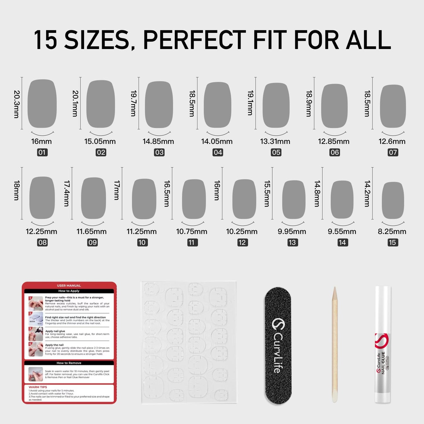 Curvlife Press on Nails Square Acrylic Cat Eyes Pink Fake Nails with Design Full Cover False Reusable Nail Kit with Nail Glue Adhesive Tabs, Women Girl Gift
