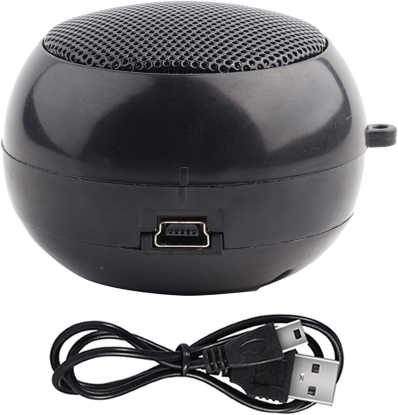 ciciglow 3.5mm MP3, MP4, MP5, 2.0 2.0 1.5in Travel Speaker, Mini Portable Audio Jack Speaker with USB Charging Cable