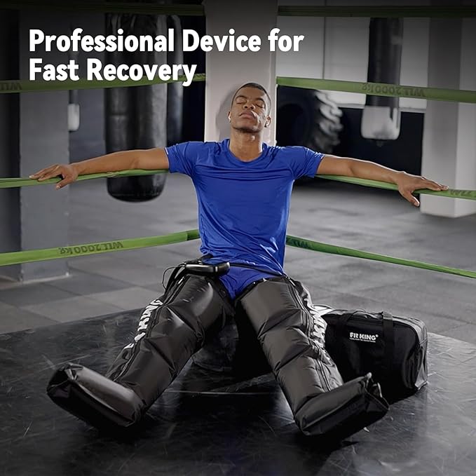 FIT KING Air Compression Recovery System,Dynamic Pressure for Circulation Improvement and Fast Recovery,Sequential Massage Boots for Athletes (Small)