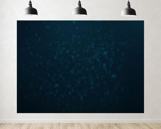 TryKid 9x6ft Dark Blue Bokeh Backdrop Deep Teal Sparkling Dots Mysterious Underwater Photography Background Ocean