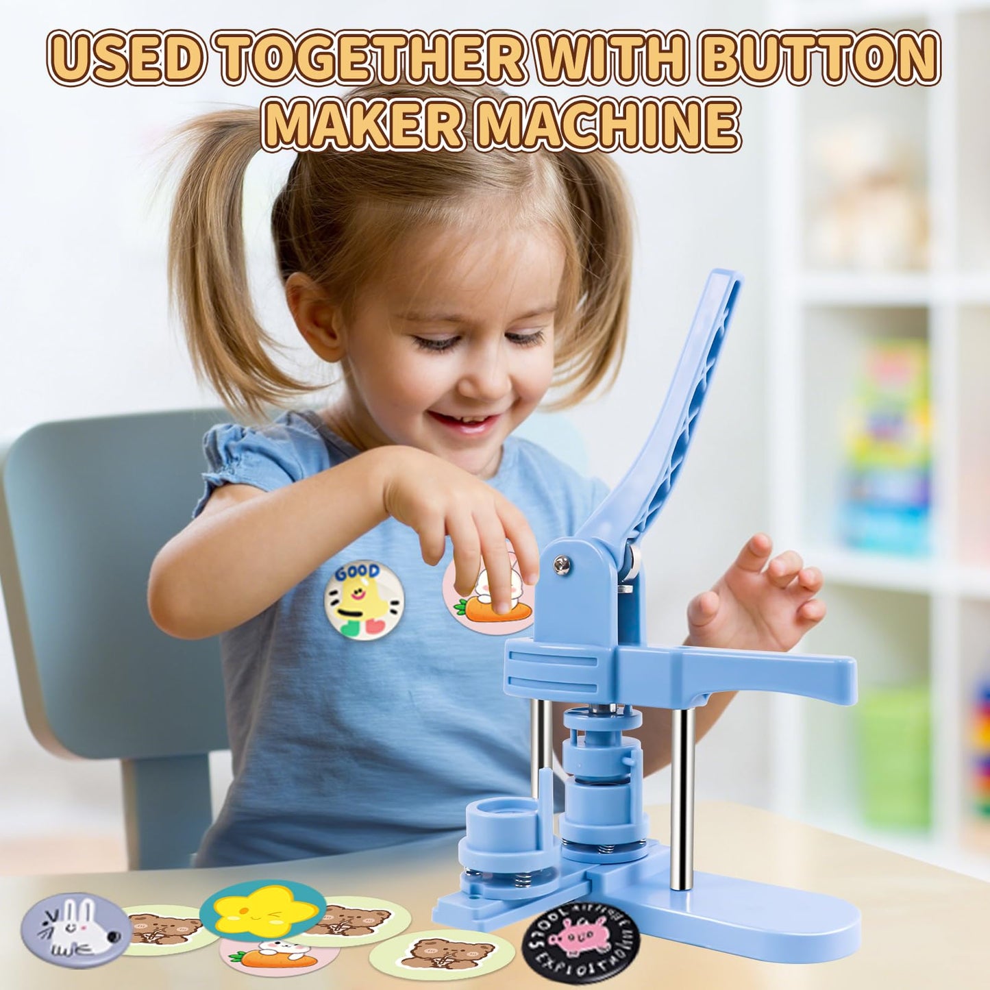 2.28" 58mm Button Paper Cutter, 2.75”/70mm Diameter Circle Cutter Circle Punch, Round Paper Cutter, 70mm Die Cut Machine for Making 2.28" 58mm Buttons DIY Badge Making（2.75”/70mmCutting Diameter ）