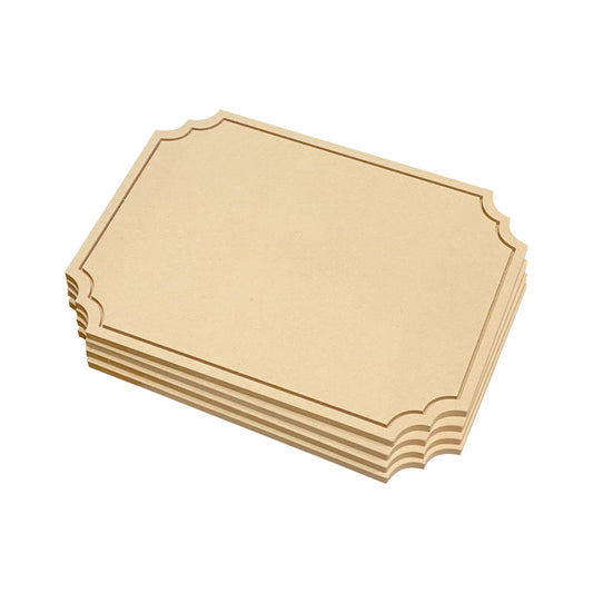 4 Pack Unfinished Wooden Floating Plaques 12"x16"-0.41 Inch Thick MDF Wood Surface Sign Wood Blank Canvas for DIY Arts and Crafts Projects（Clipped Corner Rectangle）