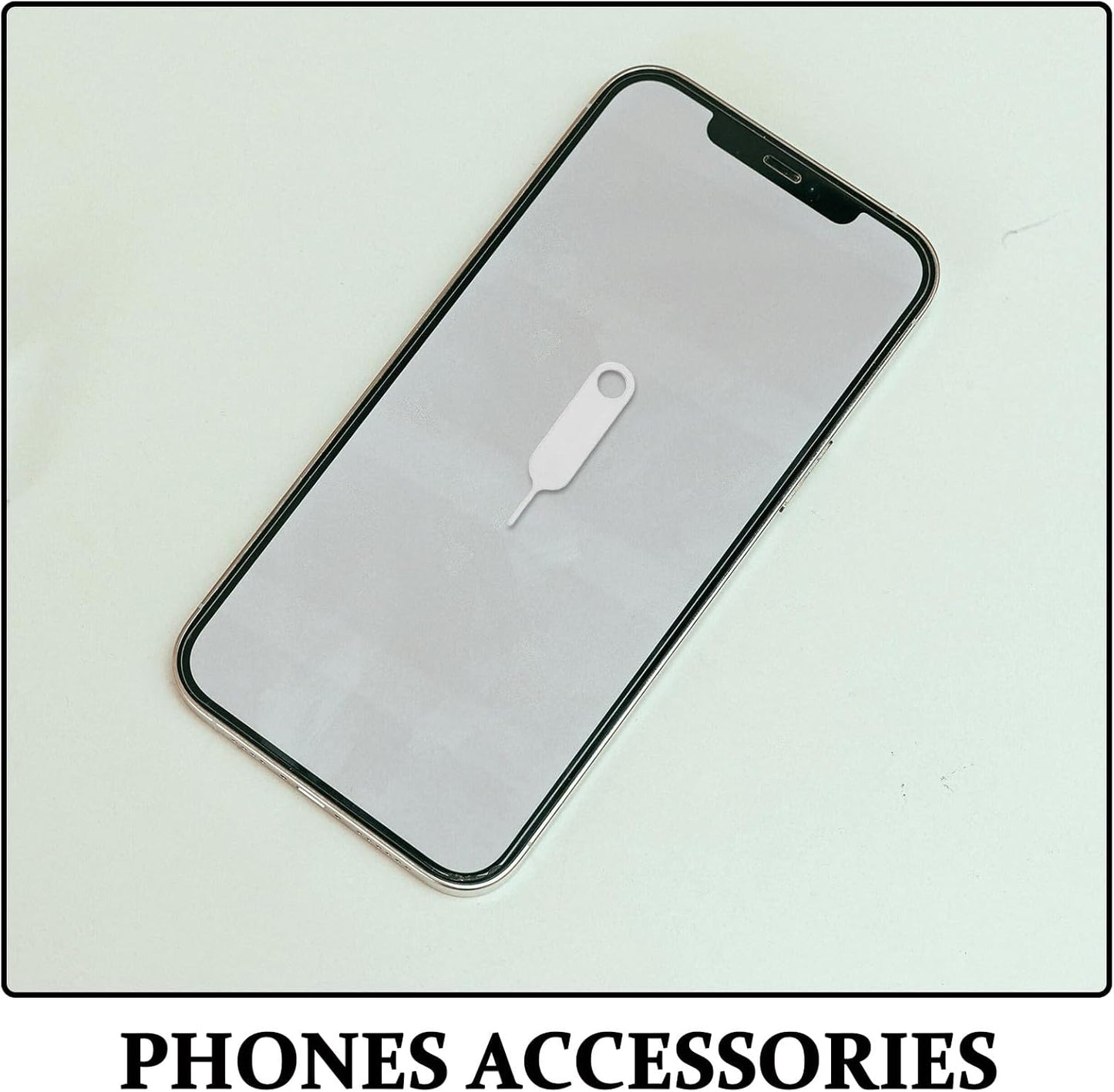 500pcs Set Sim Card Removal Tool Pin for Mobile Phones Stainless Steel Sim Ejector Pin with Hole Compatible with Phone