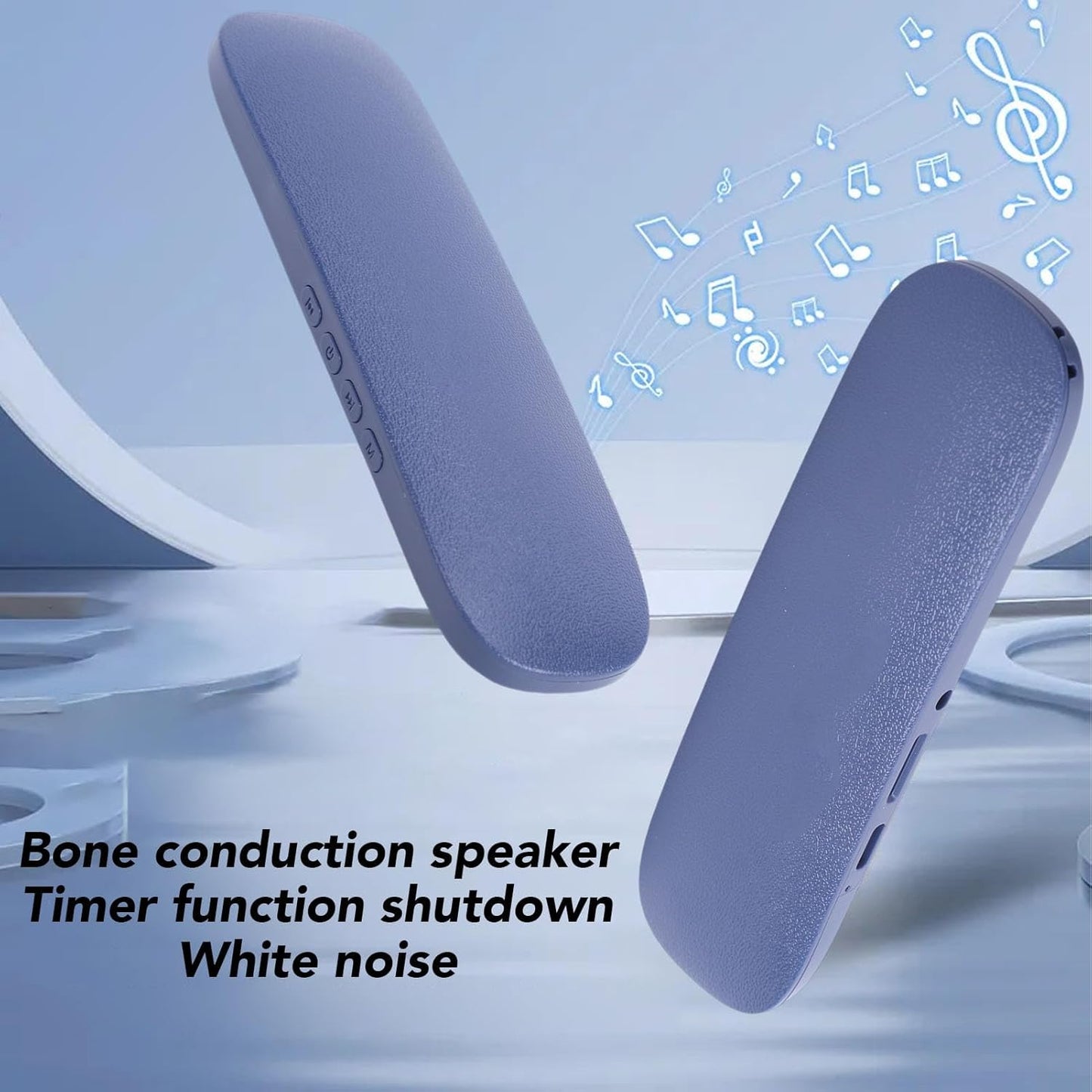 Diyeeni 300mAh Under Pillow Speaker Bluetooth for Sleeping, Portable Bluetooth Speaker with Bone Conduction, White