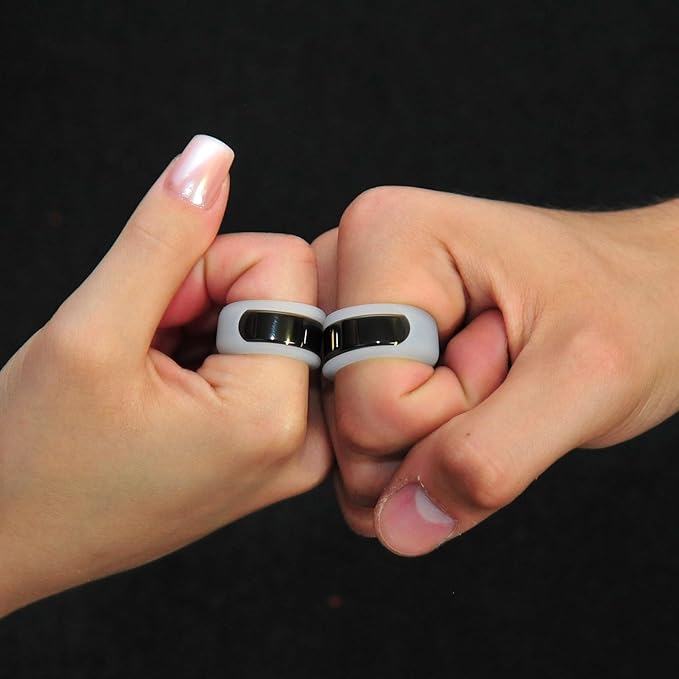 Rinfit Smart Ring Protector - Silicone Ring Enhancer for Active Lifestyle and Gym - StyleFit U.S. Design Patent - Frosted, Size 10
