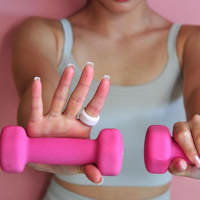 Rinfit Smart Ring Protector - Silicone Ring Enhancer for Active Lifestyle and Gym - StyleFit U.S. Design Patent - Pink, Size 13