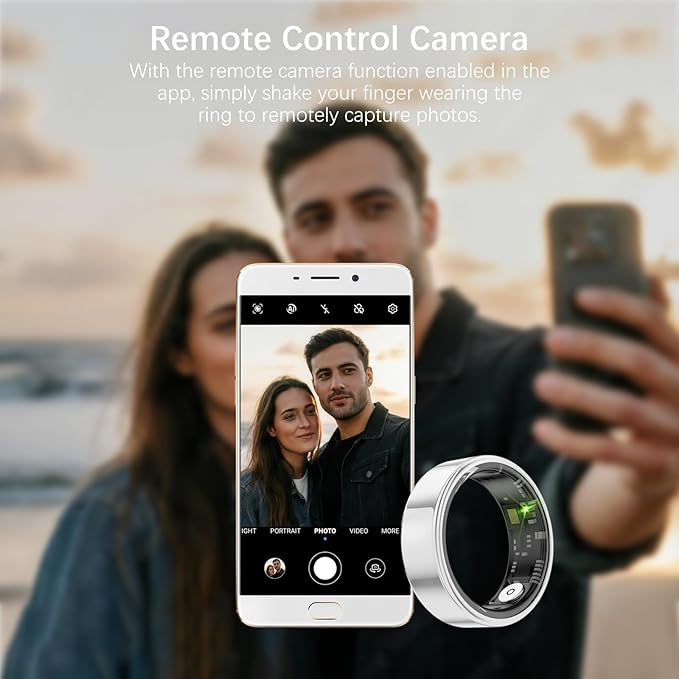 Smart Health Rings for Women Men, Fitness Tracker with Heart Rate, Blood Oxygen, HRV, Sleep Tracker, Step Tracker, No Subscription Fee, IP68 Waterproof Smart Ring for iphone & Android (Silver 10#)