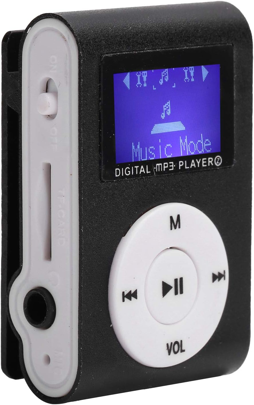 Faceuer MP3 MP3 Player, Portable Mini Music Player BackClip LCD Screen Music Player for Walking Running