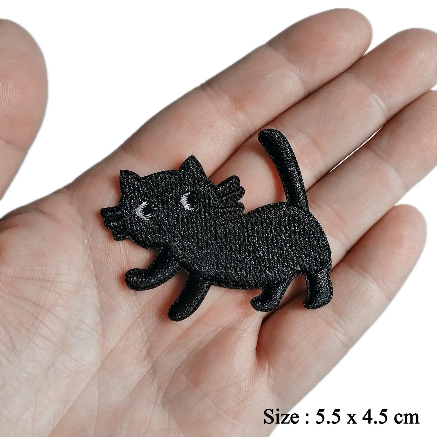 CHBROS 9 Pcs Black Cat Embroidered Patches Applique Iron on Patches for Clothing Jackets T-Shirt Backpacks.…(Set of 9)