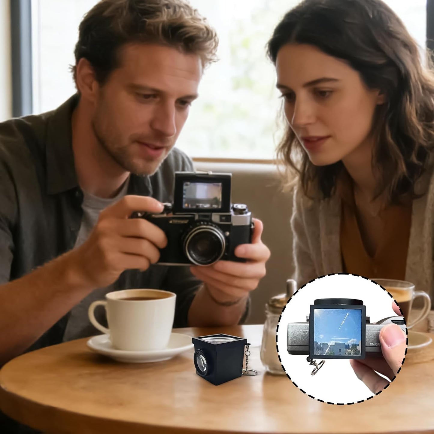 Generic 5x5cm, Waist Level Viewfinder, with Adaptable Optical System, Retropia Optical Waist Level-Viewfinders