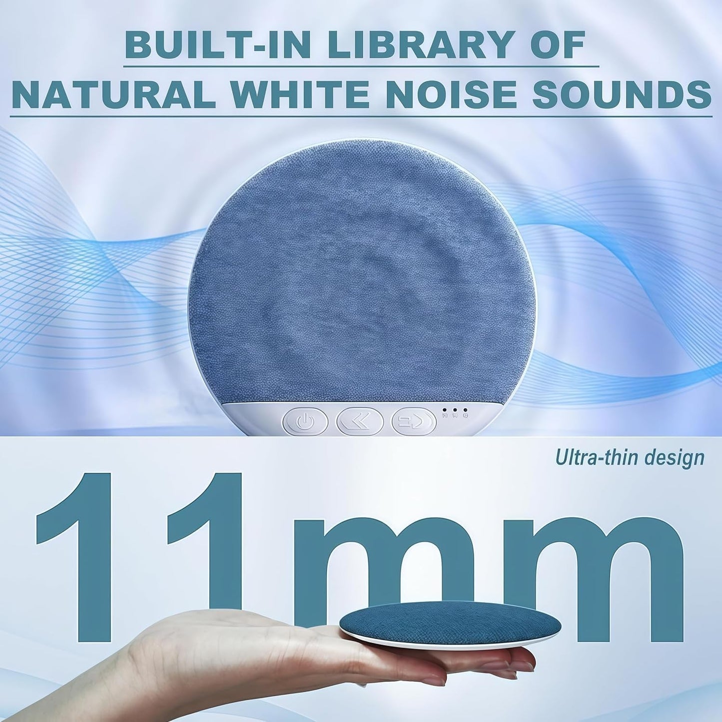 Doetcelor 2026 New Sleep Pillow Speaker, Bluetooth Pillow Speaker with White Noise Timer Wireless Sleep Aid with Stereo