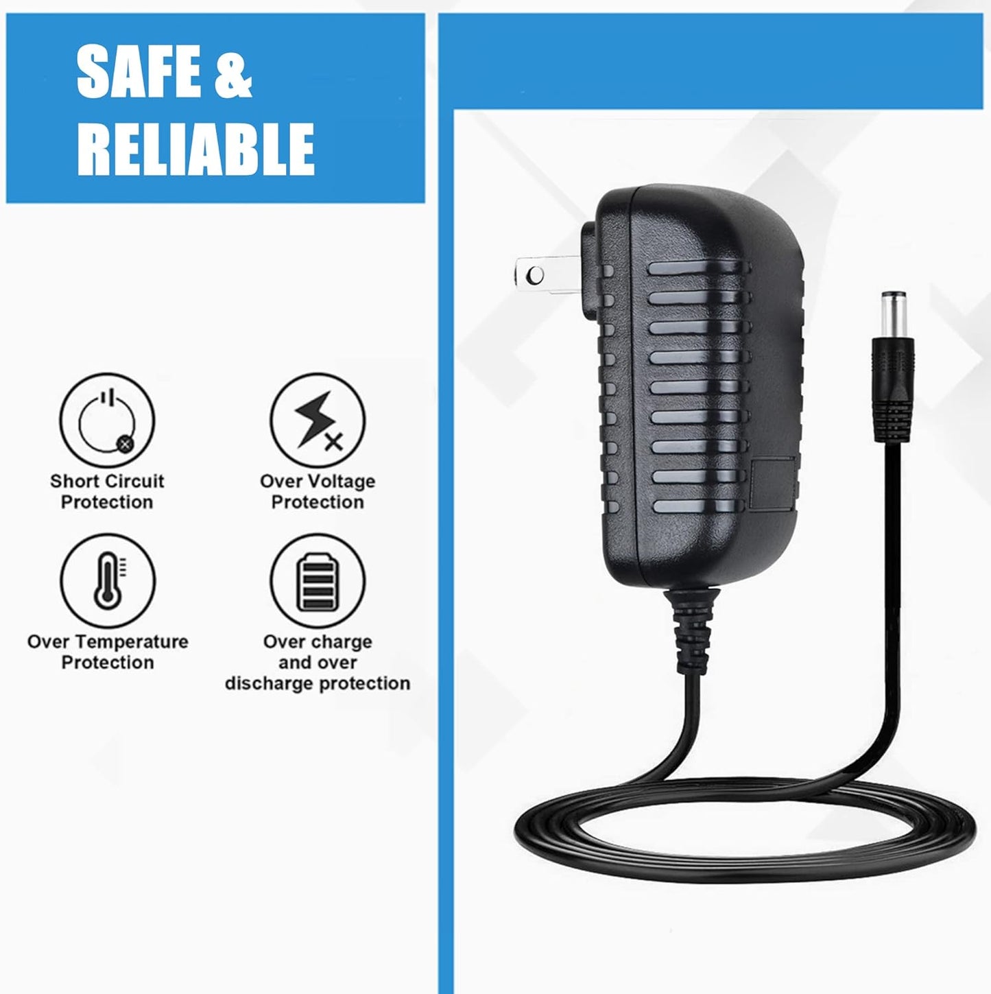 SLLEA AMDV7208 720P 8CH AC/DC Adapter Replacement for Amcrest HD-CVI Tribrid HDCVI DVR Recorder