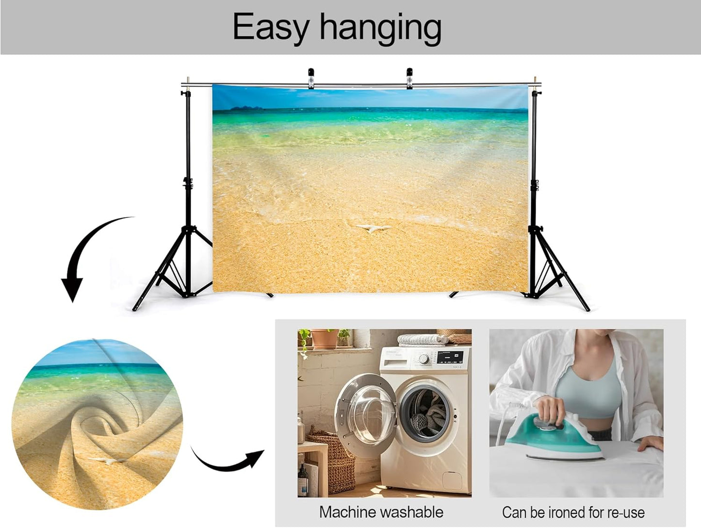KeyWork 6x6ft Human Fertilization Illustration Backdrop Reproductive Science Photography Background for Health Fair