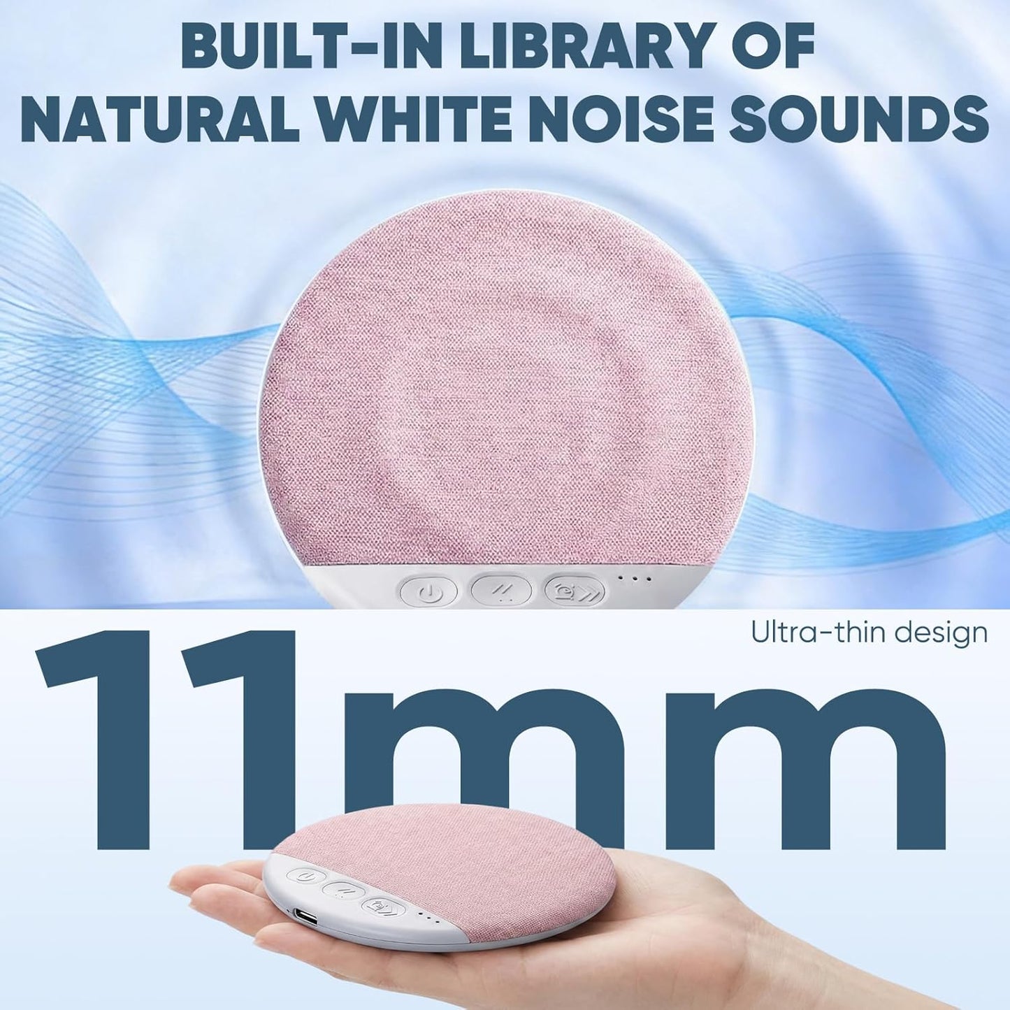 Generic 2026 New Sleep Pillow Speaker, Bluetooth Pillow Speaker with White Noise Timer Wireless Sleep Aid with Stereo