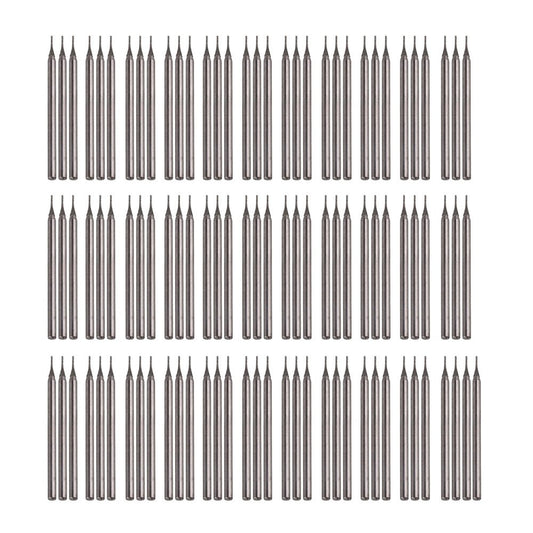 BQLZR 0.5mm Silver Gemstones Burrs Engraving Drill Bits Jewelry Jade Shell Carving Drill Hole Tools Pack of 100