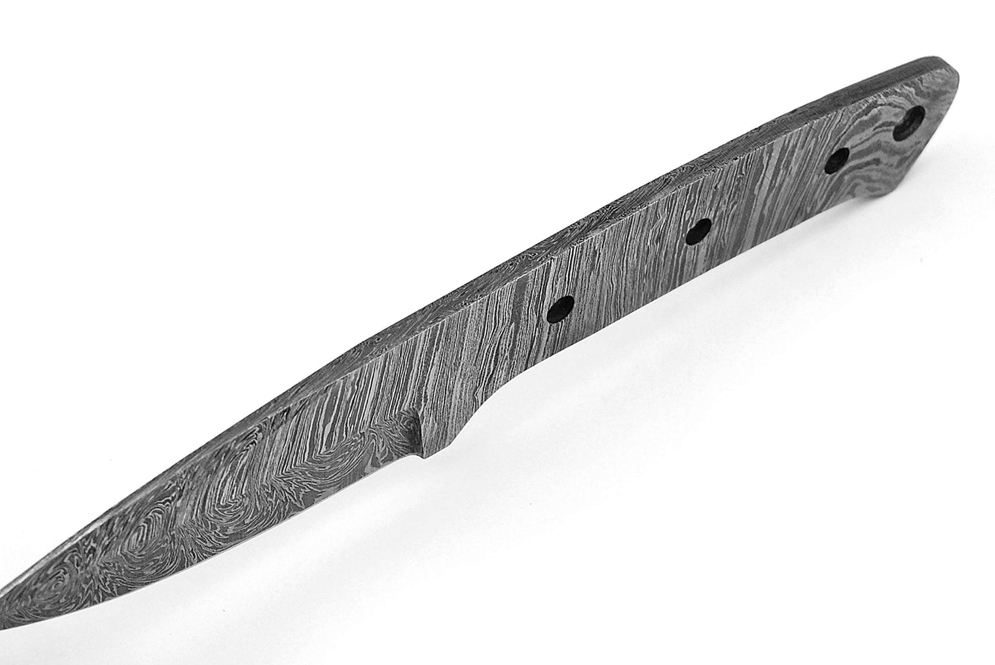 ColdLand 7" Damascus Steel Knife Making Kits - Knife Making Supplies Include Blank Blade, Brass Pin, Sheath, Wood Handle Scales - Build your Own NB113