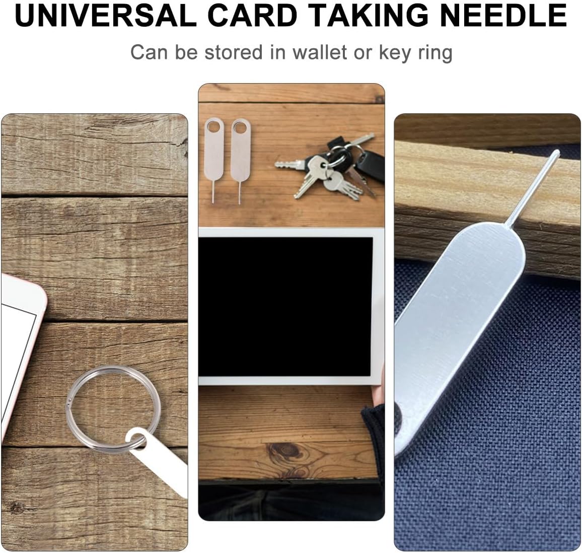 100pcs Set Mobestech Universal Sim Pin and Sim Tray Remover Tool Hard Steel Material Compatible with Smartphones