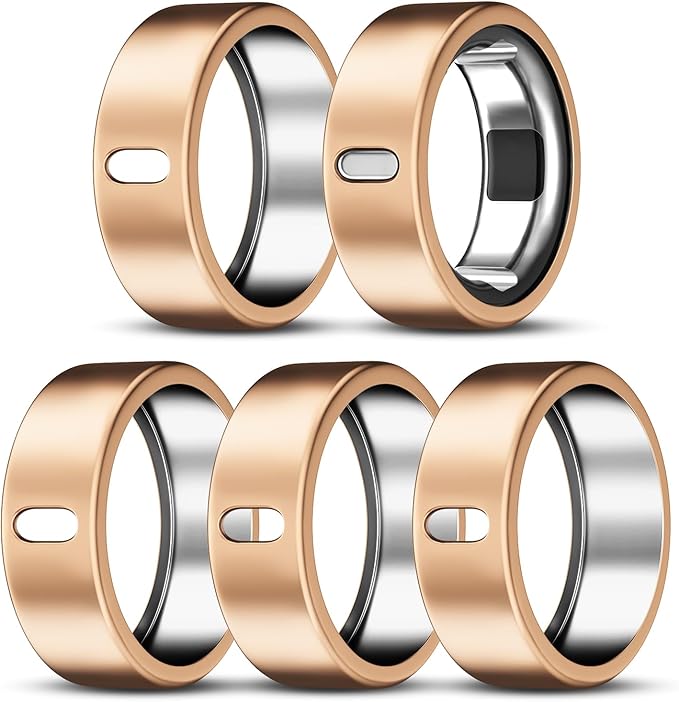 5 Pack Cover Compatible with Oura Ring Gen 4/Oura Ring Gen 3 Horizon/Heritage, Surport Charging with Cover on, Anti-Scratch TPU Protector for Oura Rings Accessories Women Men (Size 6)