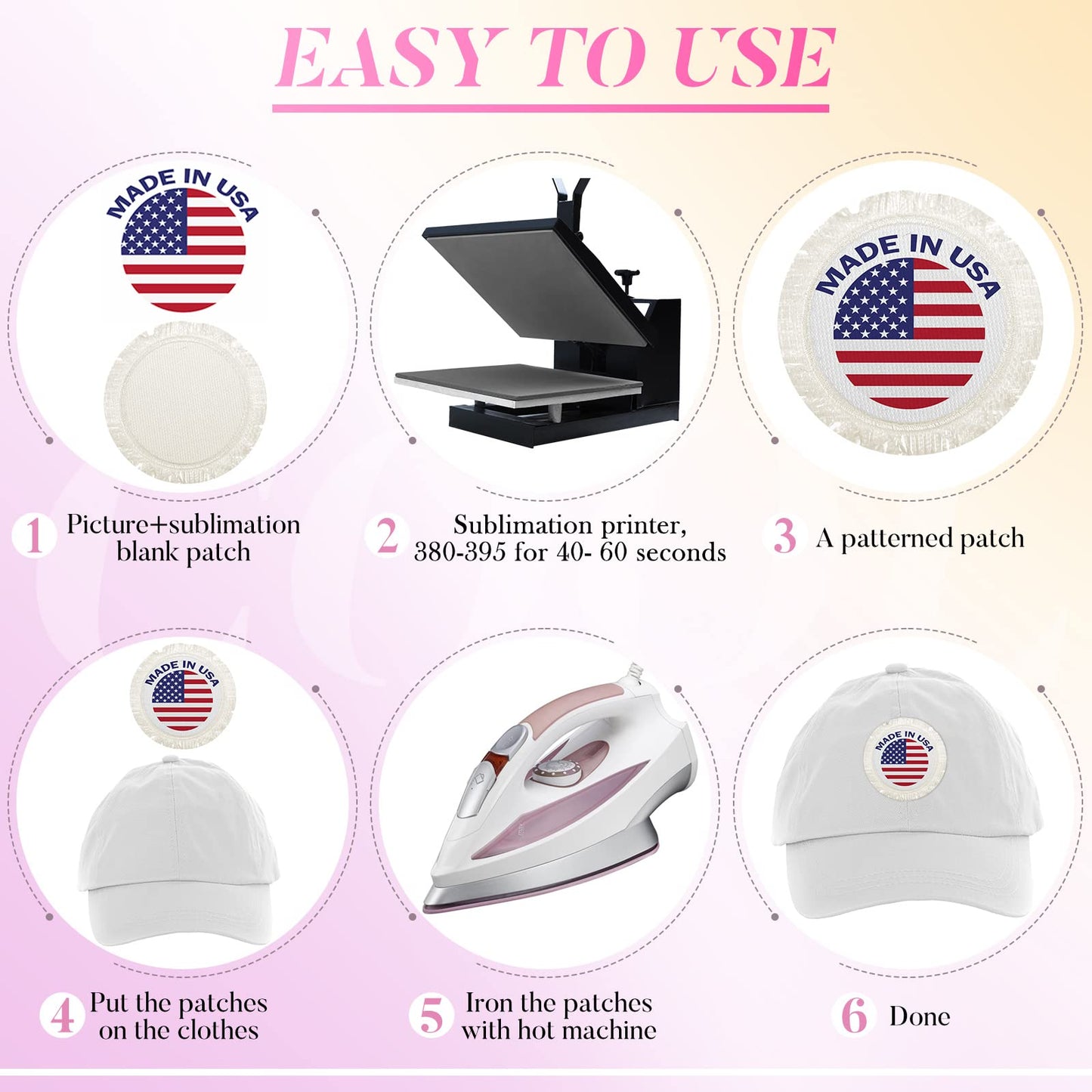 25 Pieces Sublimation Hat Patches Distressed Sublimation Patches Iron on Blank Patches Fabric Repair Sublimation Blank Patch Patches for Hats Clothes Uniforms Jeans Backpacks Dog Vest