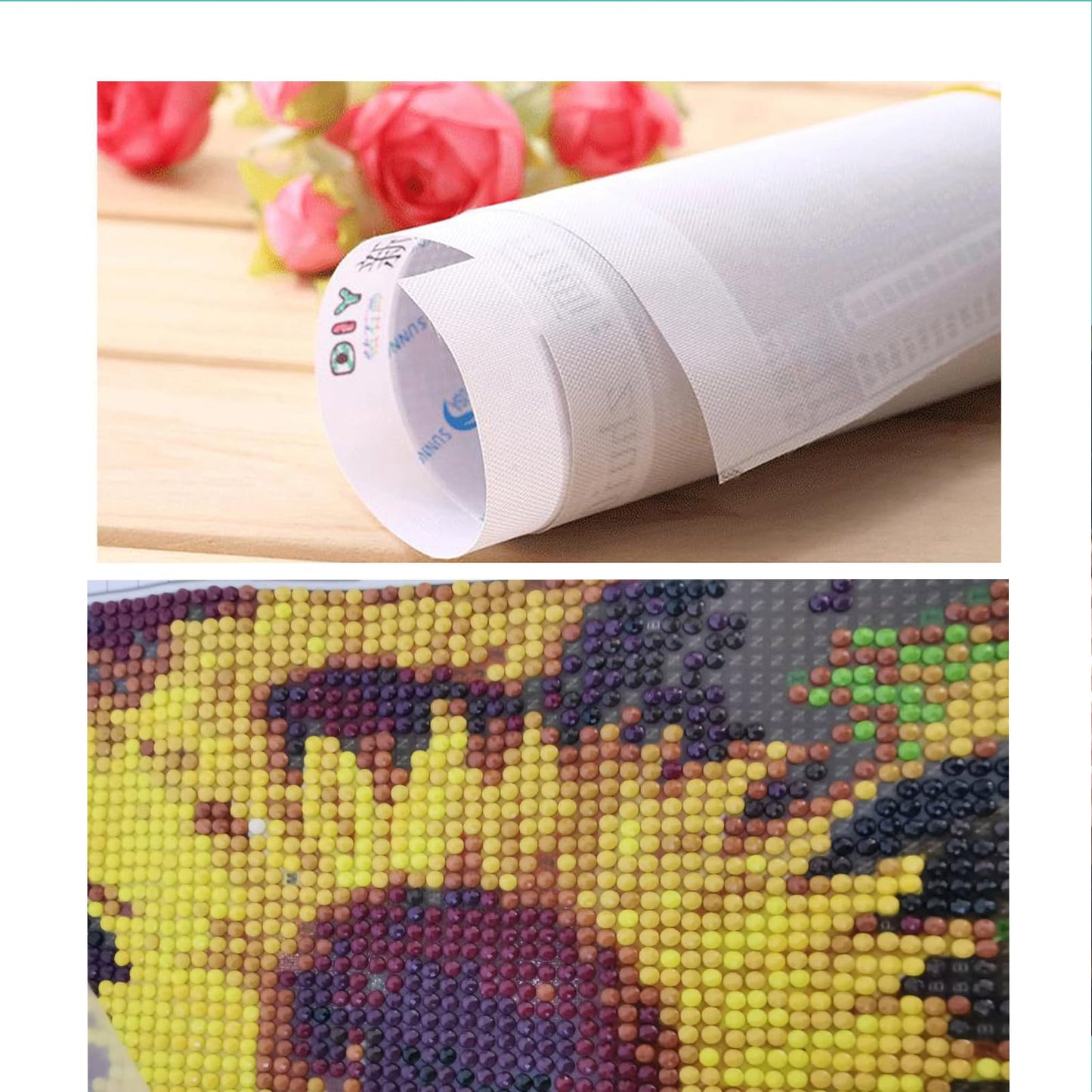 MOMDEDP Large Diamond Painting Kits for Adults - DIY 5D Flowers Diamond Art Kits for Adults, Full Drill Flowers Diamond Art Painting, Gem Art Kits for Home Wall Decor (27.6 X 15.7 Inch)