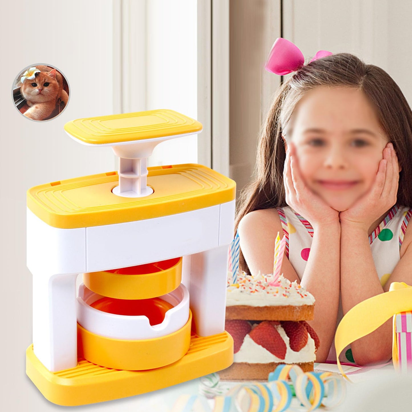 LOCADENCE Button Maker Machine, Badge Maker Machine with 48pcs Button Parts Pictures Circle Cutter, DIY Pin Badge Button Maker Press Machine, Badge Punch Gifts for Kids