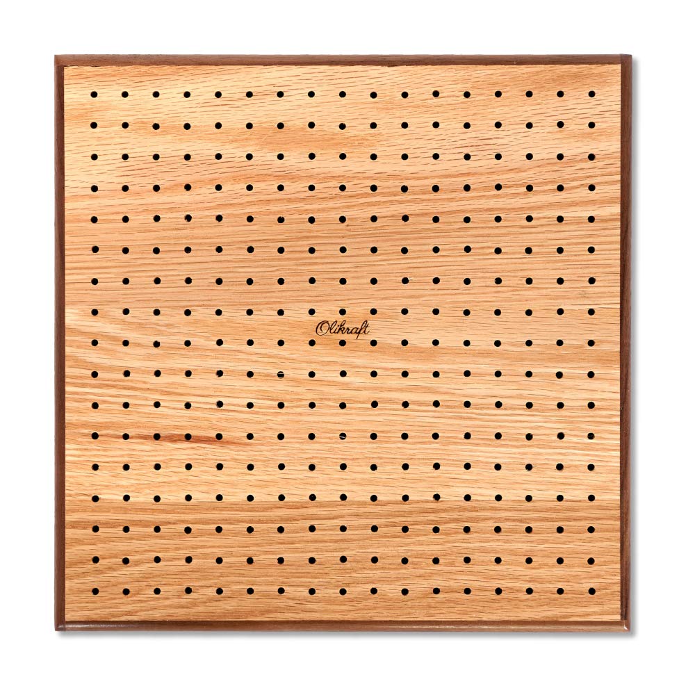 Olikraft 8-Inch Red Oak Crochet Blocking Board with 50 Pins and Rainbow Yarn Cutter Set - Durable Blocking Board for Crochet Projects and Vibrant Multi-Color Cutters