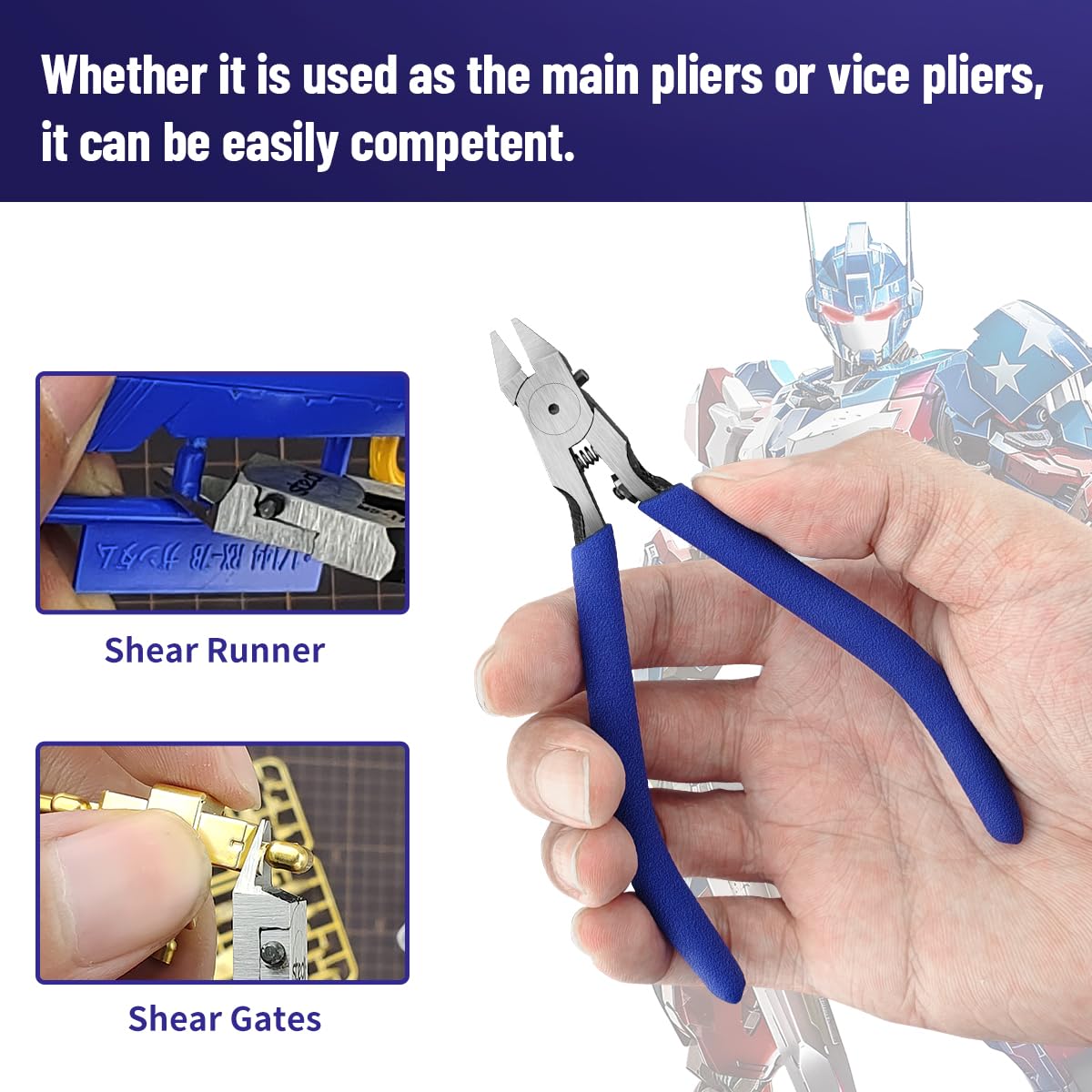 stedi Model Nipper, Ultra-thin Double-blades Nippers with Protective Case Model Hobby Making Tools for Gundam Repairing Plastic Model and Fixing