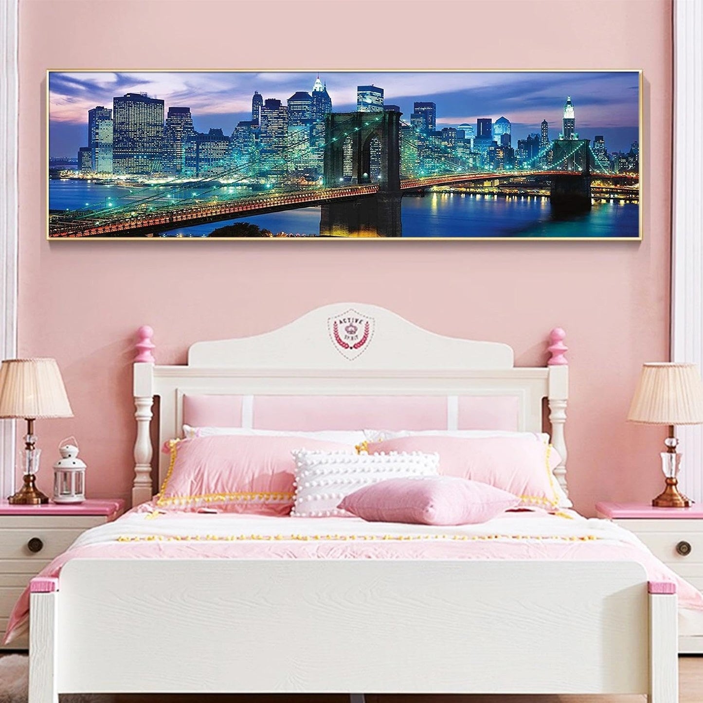 YALKIN Square 5D Diamond Painting Kits for Adults, Abstract Large Diamond Art Kits Full Drill Diamond Painting Kit for Adult Beginners, DIY Crystal Picture Art for Home Wall Decor 30x90CM/11.8x35.4in