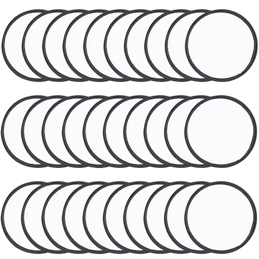 30 Pieces Blank Sublimation Patches Fabric Iron-on Patch Repair Patches Decorative Patches for DIY Crafts, Hats Clothes Uniforms Shoes Bags Backpacks (Round)