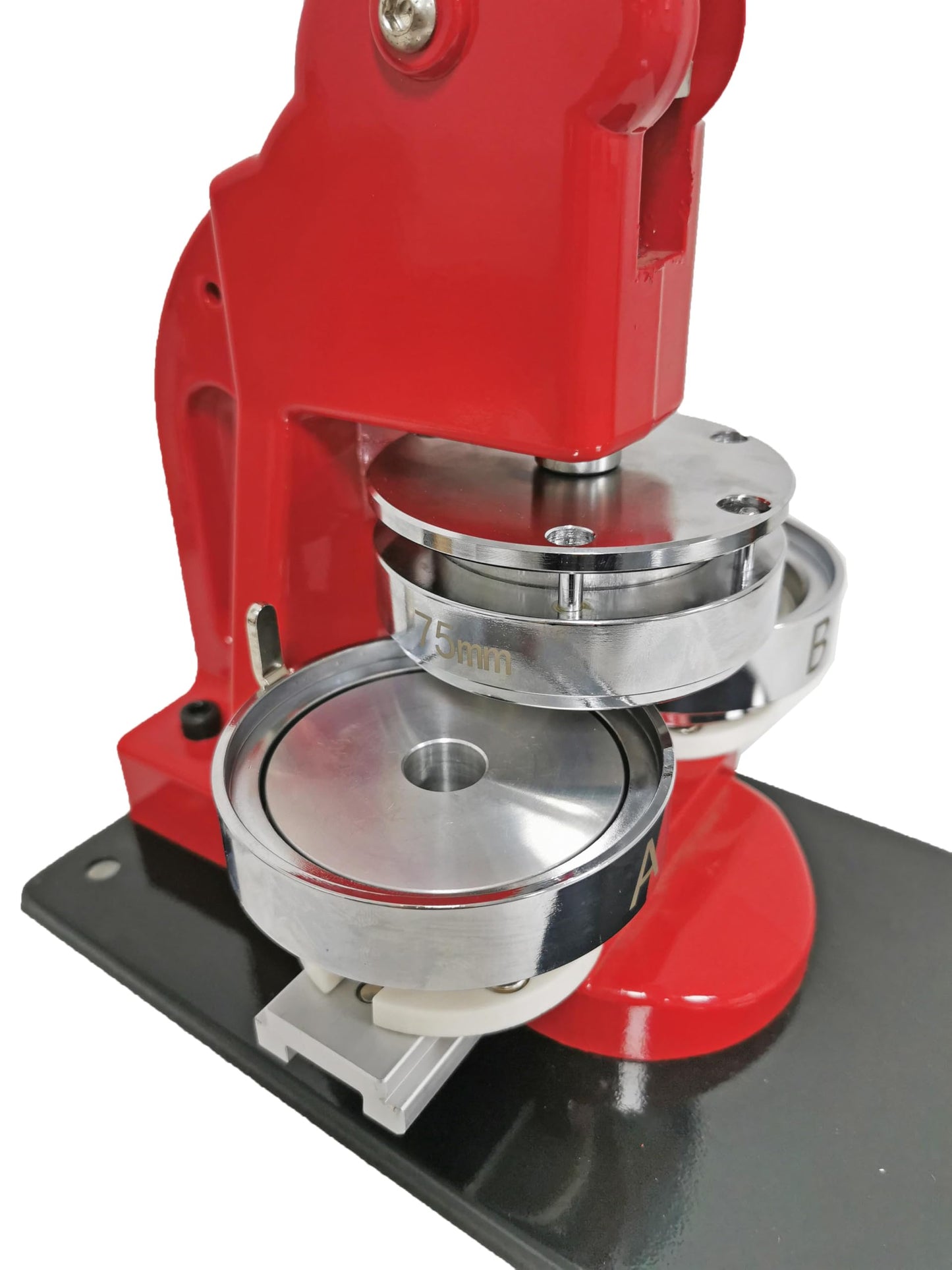 Chibuttons Kit 75mm (3") Button Badge Press Machine Maker-1 + 75mm Round Die Moulds + Adjustable Circle Cutter + 100 Pin-Back Button Components