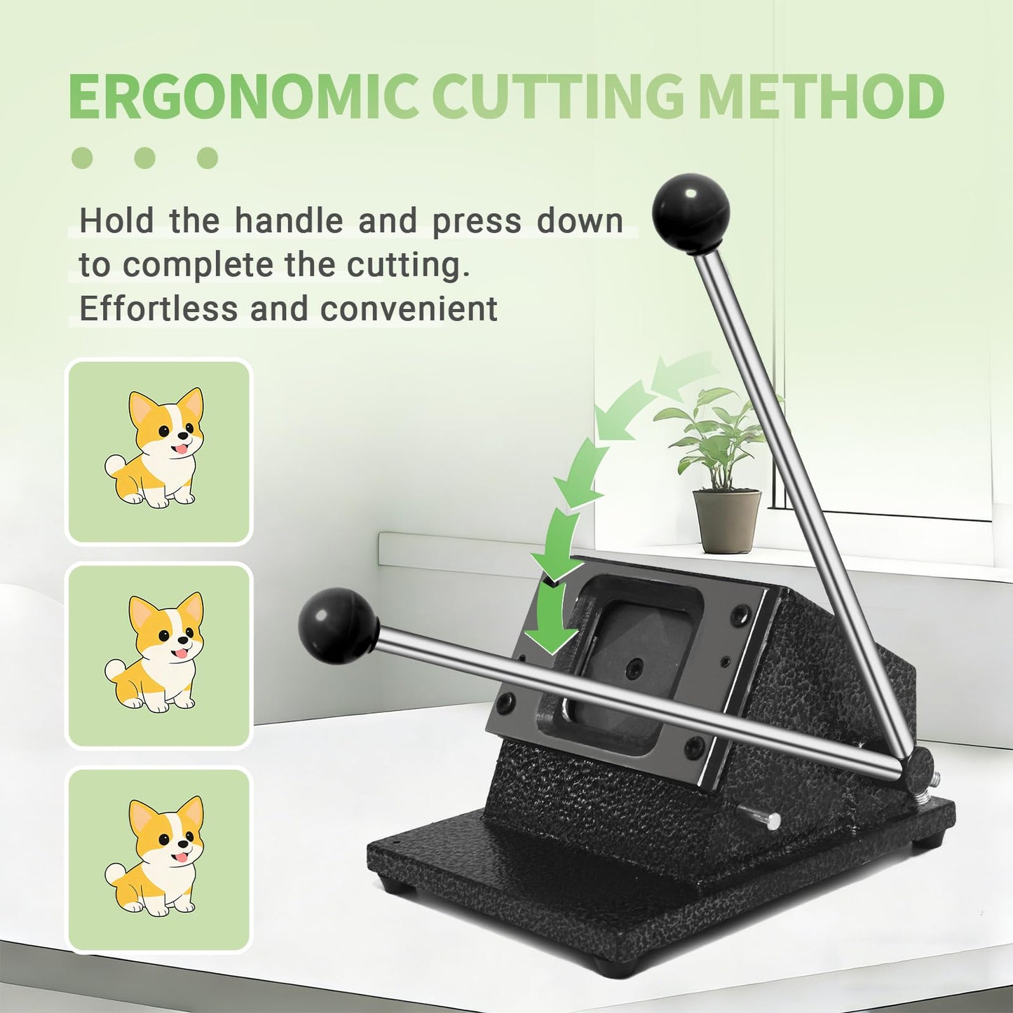 2'' x 2'' Fridge Magnet Paper Cutter, Photo Magnet Maker Cutter Machine, Die Cutter Machine, 2.402 "/61mm Cutting Size, Square Pape Punch for 2”*2”Magnets Badge Making (Square Size 61MM)
