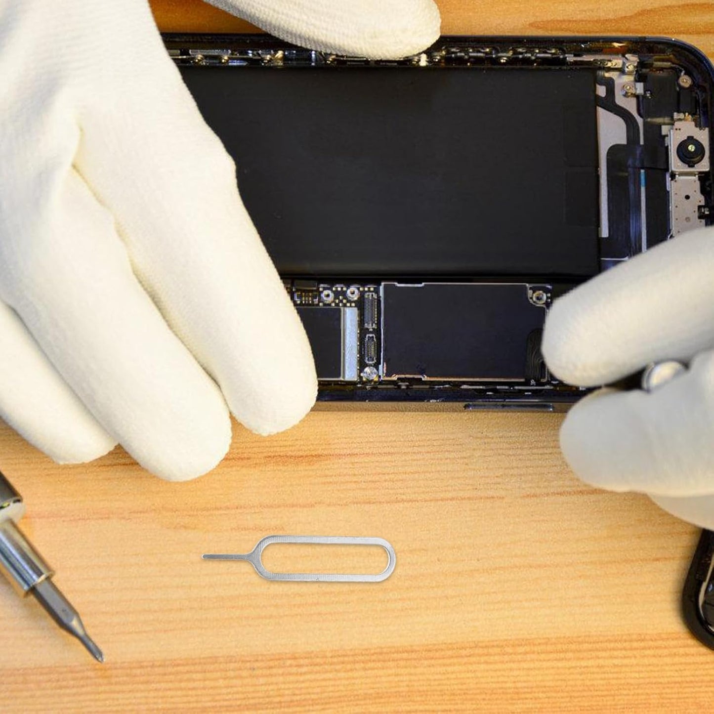 500pcs LALAFINA Sim Ejector Pin and Sim Tray Extraction Tool for Smartphones and Tablets