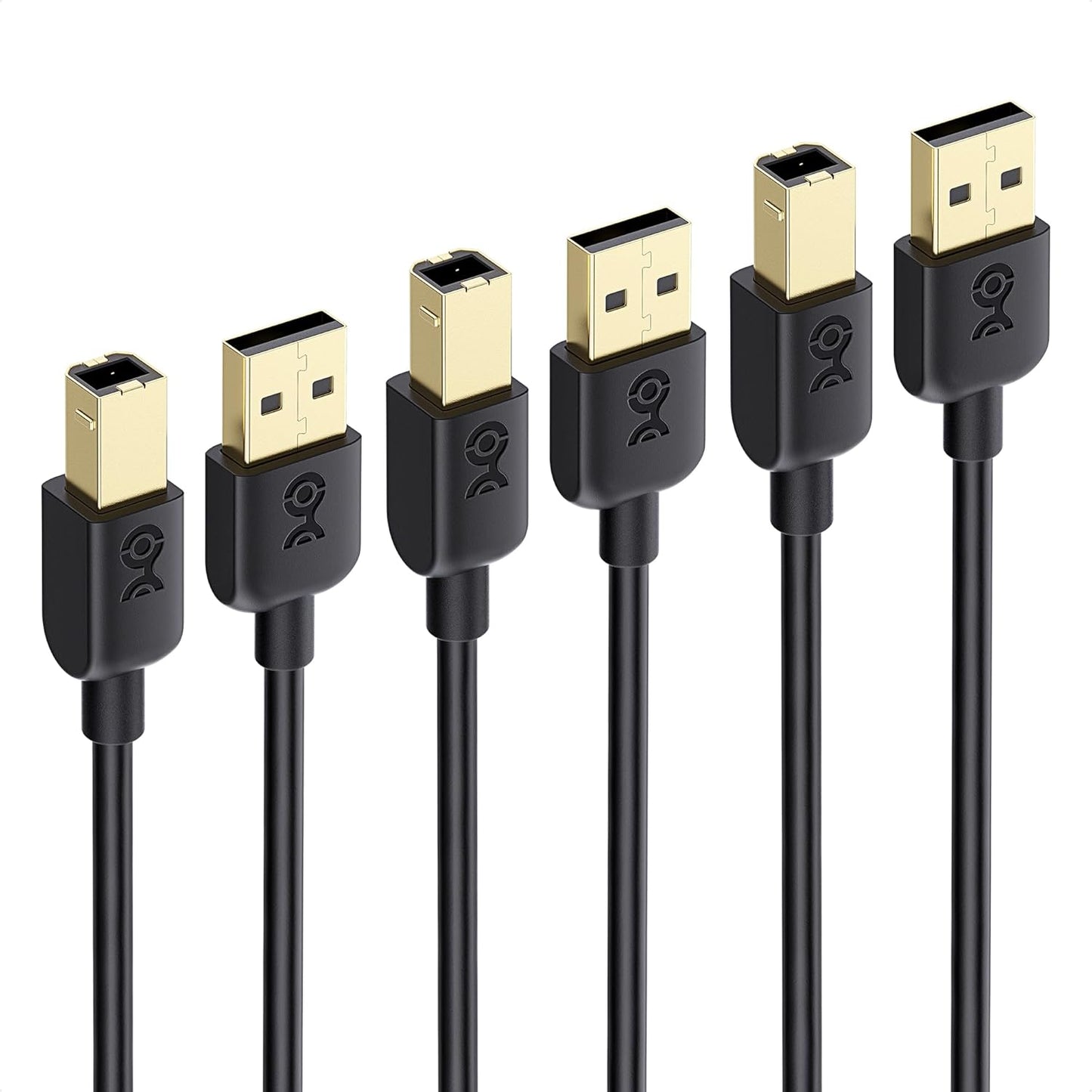3-Pack 15ft, Cable Matters Long USB Printer Cable - USB A to B Cable, Compatible with Printer, External Hard Drive