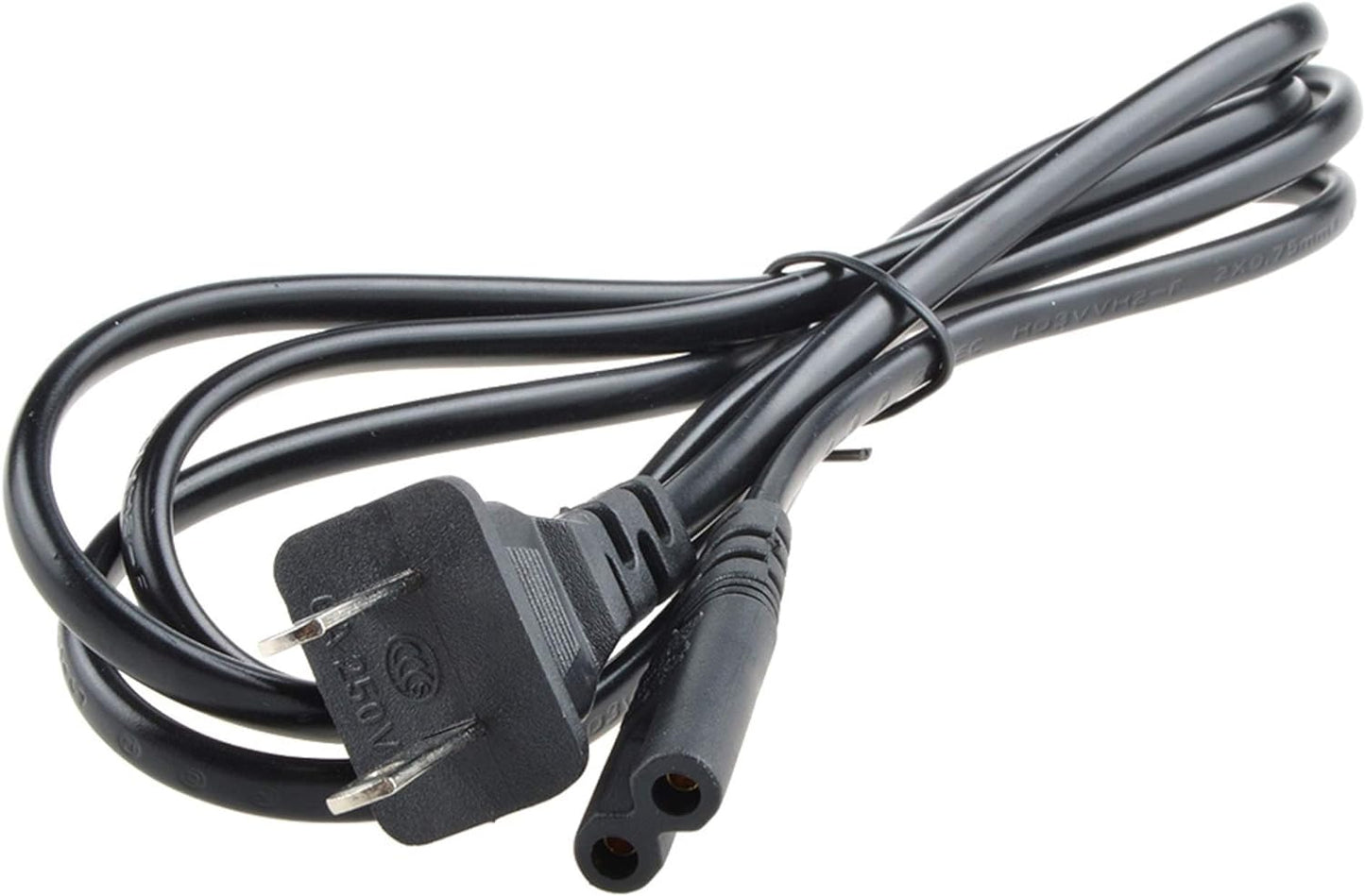 Digipartspower 5ft 2-Prong 2-Prong 8 AC Power Cord Cable for Pioneer DVD DVR Flat Fig Adapter