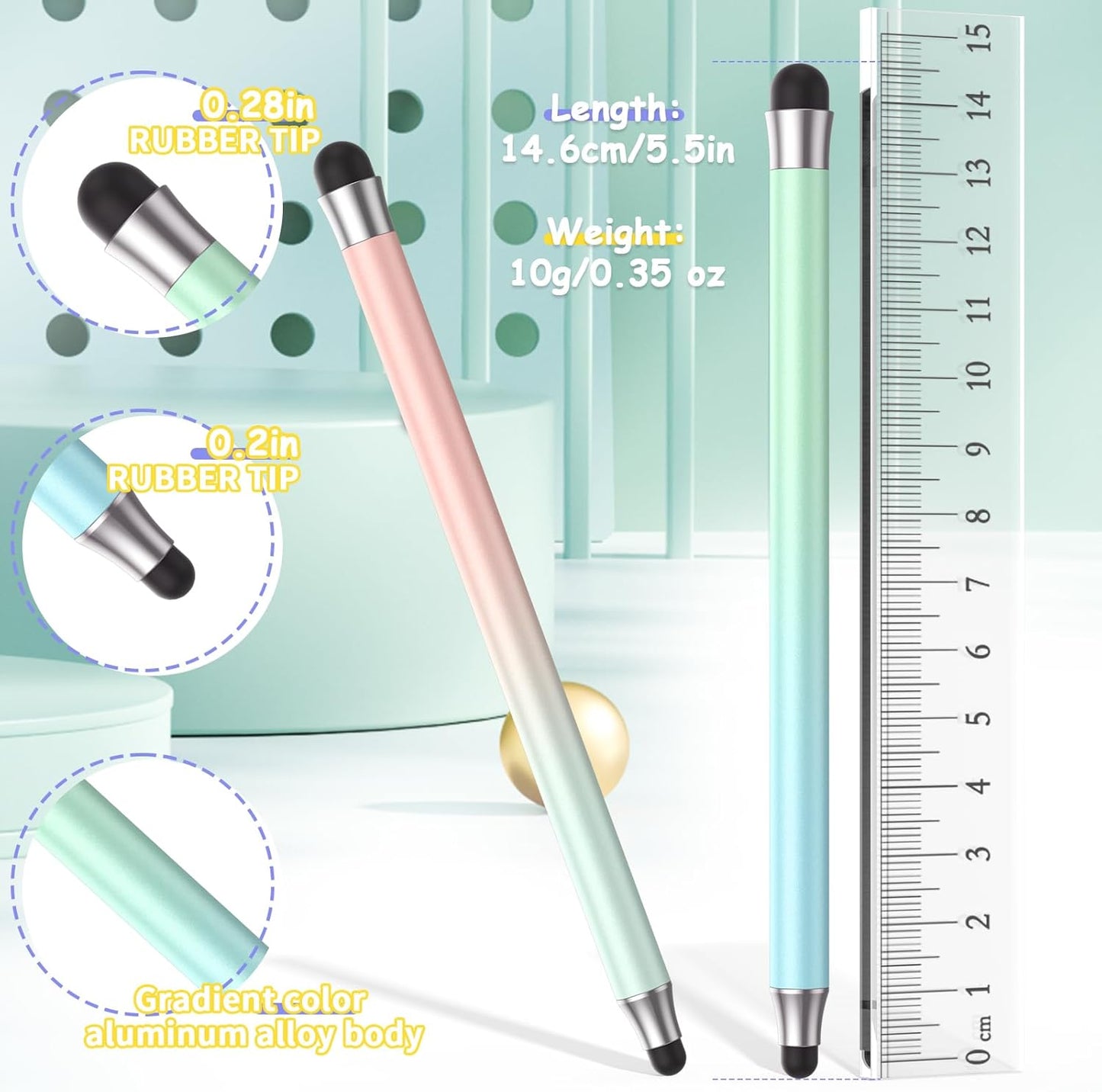 maylofi 3pcs, 2 1 Blue-3pcs) Stylus Pens for Touch Screens in Stylus Pen Compatible with All Touch Screens (Light Green