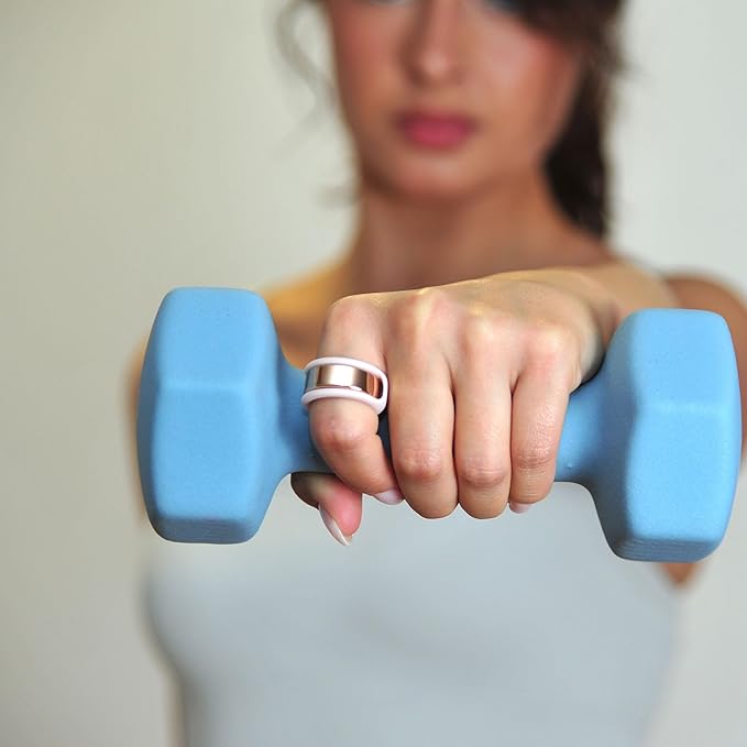 Rinfit Smart Ring Protector - Silicone Ring Enhancer for Active Lifestyle and Gym - StyleFit U.S. Design Patent - Pink, Size 9