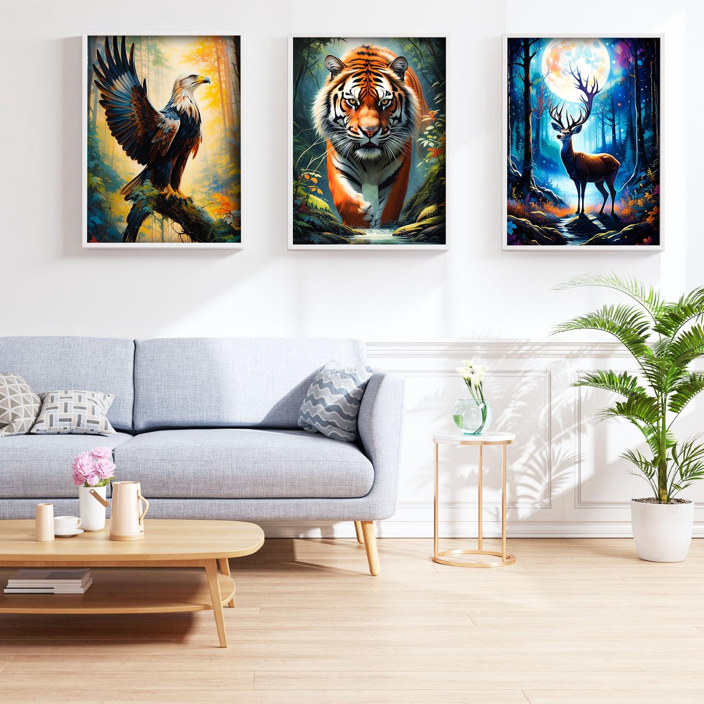 UiSdfuy Diamond Art Kits Crafts DIY 5D Diamond Art Packs Kits Full for Adults Beginner,Home Wall Decoration Gift 11.8x15.7inch (6 Pack Wild Animal)