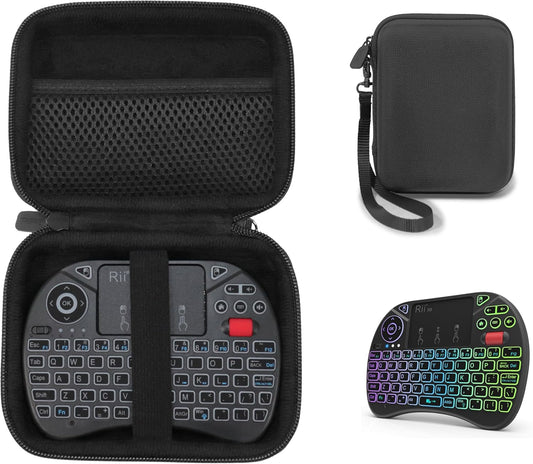 CaseSack X8 2.4GHz Case for Rii Mini Keyboard, Portable Wireless Keyboard with Touchpad Mouse (Black)